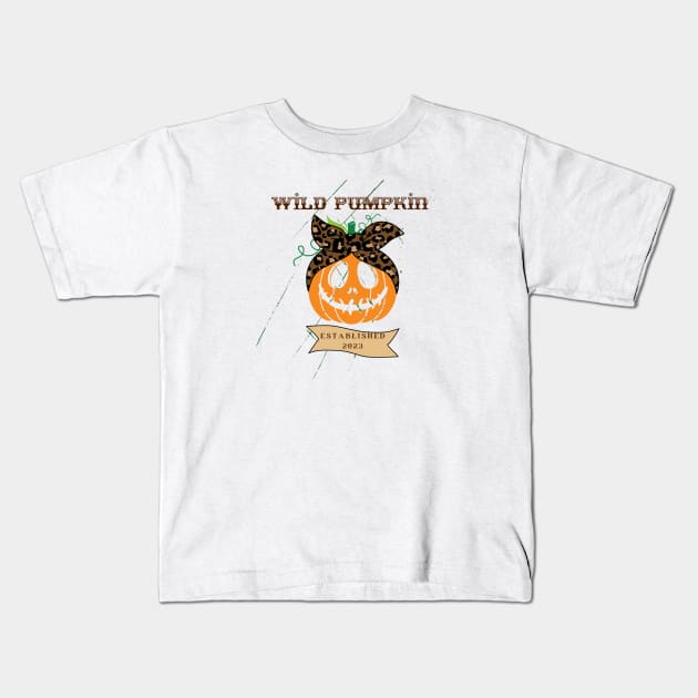 Wild pumpkin Kids T-Shirt by Olivka Maestro